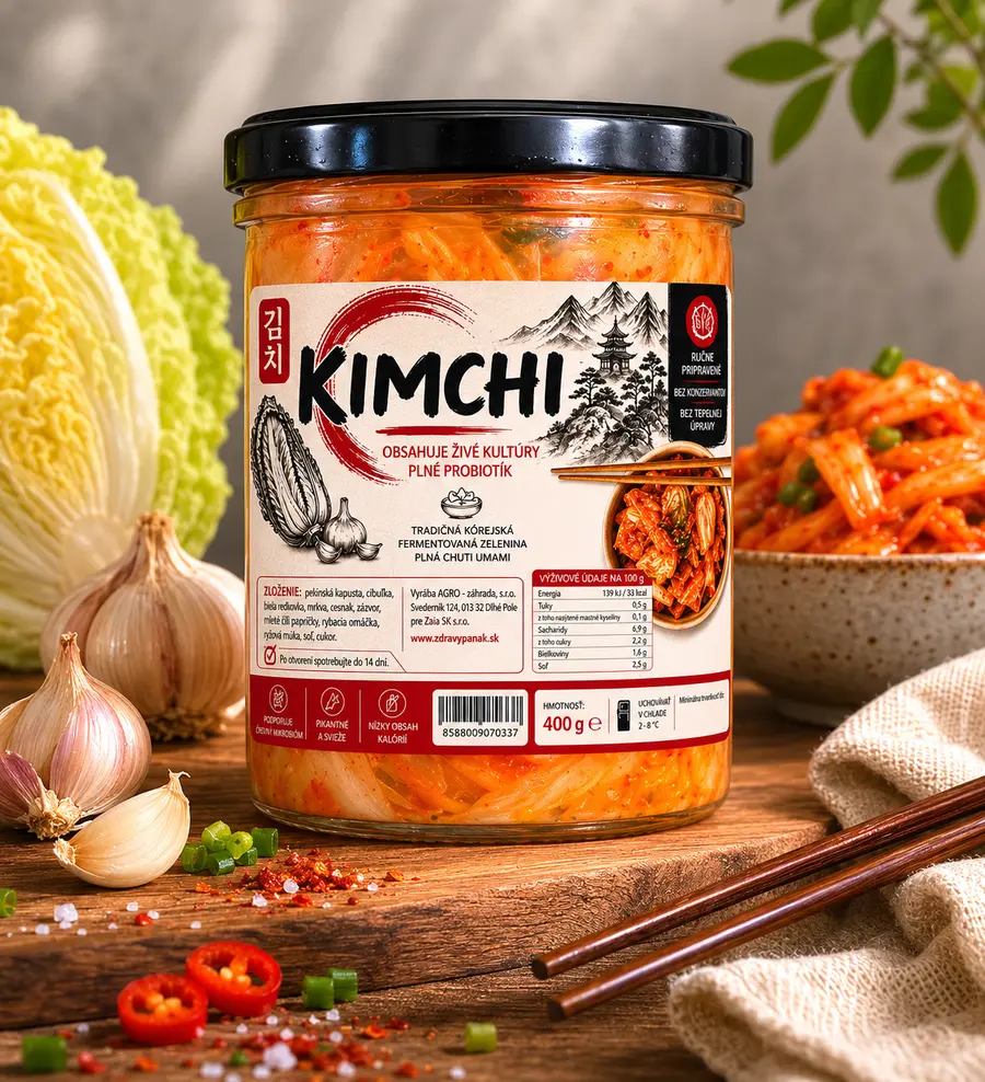 Kimchi Zdravý Panák – tradične fermentované nepasterizované kimchi